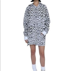 Baja East Knit Bi-Level Hoodie in Sand Jaguar